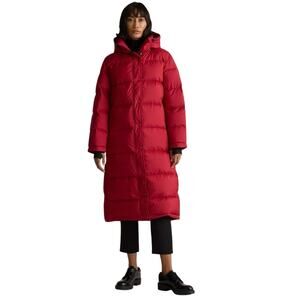 EUC Quince Women's Responsible Down Long Puffer Jacket XS Hooded 3213